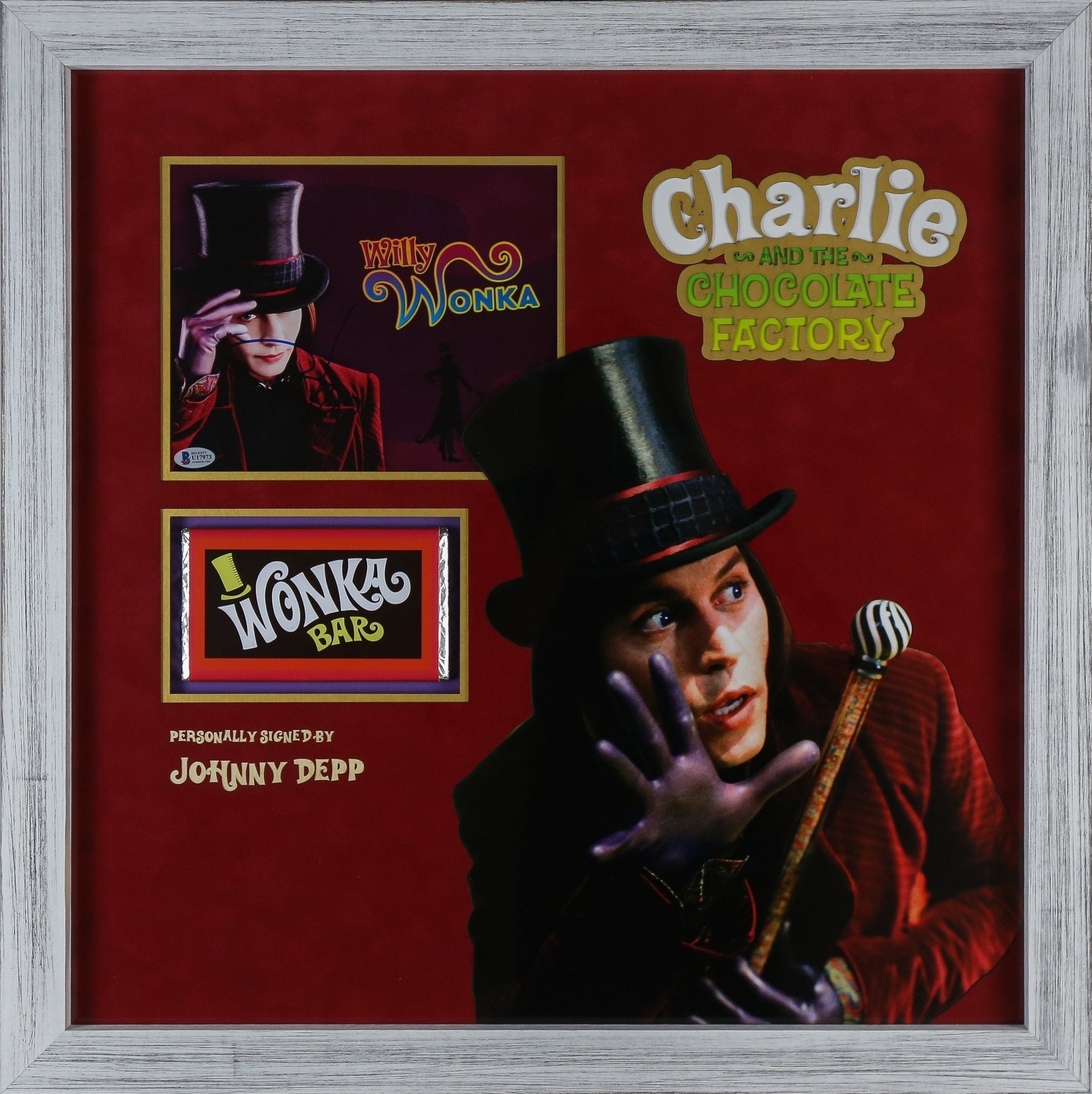 Johnny Depp Signed Willy Wonka 12x8 Photograph Framed Display - Memorabilia Framers Shop